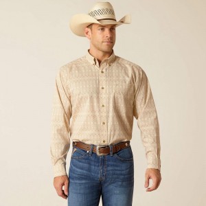 Ariat 360 Airflow Classic Fit Shirt Simply Taupe Polska | OMXJPG-217