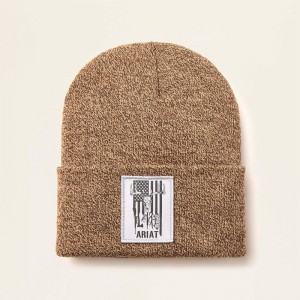 Ariat American Outdoors Patch Beanie Ciemny Polska | ADUMQN-197