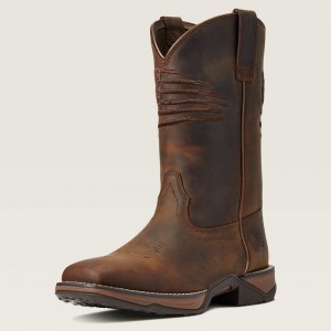 Ariat Anthem Patriot Western Boot Brązowe Polska | UGYIED-406