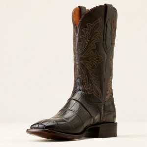 Ariat Bench Made Bassett Western Boot Hickory American Alligator Tail Polska | LRFGVO-930