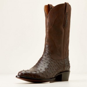 Ariat Bench Made James Western Boot Espresso Full Quill Ostrich Polska | MARGSB-785