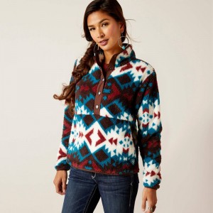 Ariat Berber Snap Front Sweatshirt Plainsview Print Polska | FAUHBP-164