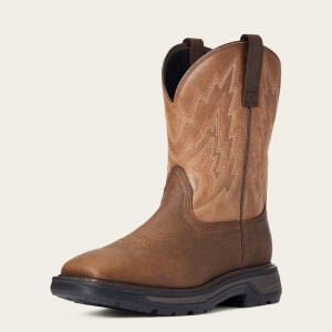 Ariat Big Rig Work Boot Brązowe Polska | YPFLGQ-258