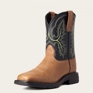 Ariat Bk Workhog Xt Wide Square Toe Boot Tumbled Bark Polska | RECFOP-538