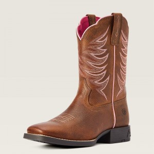 Ariat Bk Youth Firecatcher Western Boot Brązowe Polska | BLUTZO-612