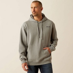 Ariat Bold Hex Hoodie Szare Polska | QDFCHW-503