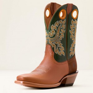 Ariat Bronc Stomper Cowboy Boot Benedictine/Lucky Clover Polska | IZCHNQ-614