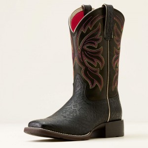 Ariat Buckley Western Boot Czarne Czarne Polska | HNMPKG-670