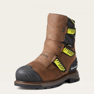 Ariat Catalyst Vx 8" Metguard Waterproof Metguard Composite Toe Work Boot Brązowe Polska | RQLMES-392