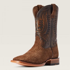 Ariat Circuit Paxton Cowboy Boot Antique Tan Hippo Print Polska | QSWKUE-780