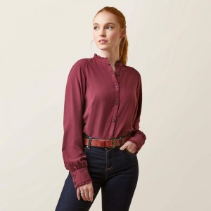 Ariat Clarion Blouse Tawny Port Polska | BOMEAP-328