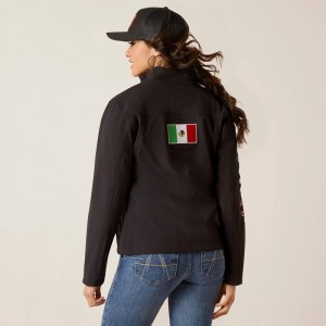 Ariat Classic Team Softshell Mexico Jacket Czarne Polska | XKONSG-568