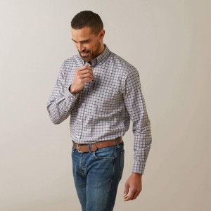 Ariat Clement Shirt Szare Polska | JQMBVZ-591