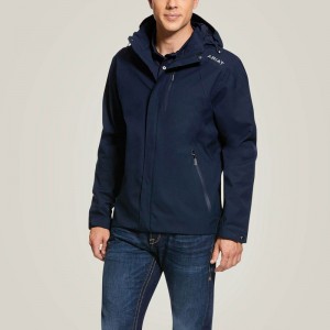 Ariat Coastal Waterproof Jacket Granatowe Polska | PUYQCG-847