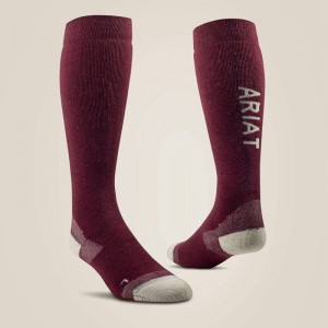 Ariat Country Performance Merino Socks Tawny Port Polska | JFRTID-541