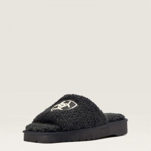 Ariat Cozy Chic Square Toe Slipper Czarne Polska | RHYNOU-871