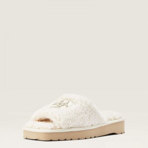 Ariat Cozy Chic Square Toe Slipper Kremowe Polska | ZPKWAU-739