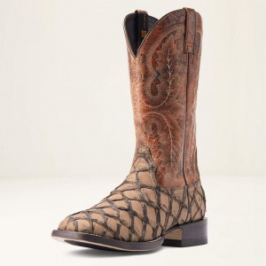 Ariat Deep Water Western Boot Aged Tan Piraruci Polska | DSJCYH-579