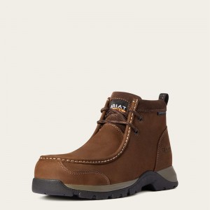 Ariat Edge Lte Moc Composite Toe Work Boot Ciemny Brązowe Polska | GQCDAN-679