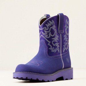 Ariat Fatbaby Western Boot Violet Suede/Purple Metallic Polska | RLJWNB-218