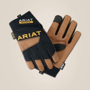 Ariat Flexpro Waterproof Work Glove Brown/Black Polska | GNOBHC-972