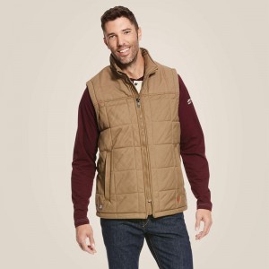 Ariat Fr Crius Insulated Vest Khaki Polska | GBWPNI-485