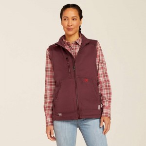 Ariat Fr Duralight Cordura Canvas Vest Catawba Grape Polska | DEQUMA-153