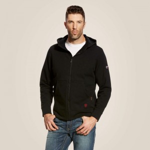 Ariat Fr Durastretch Full Zip Hoodie Czarne Polska | FLQJNP-634