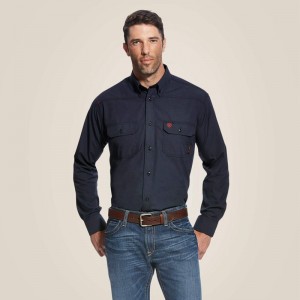 Ariat Fr Featherlight Work Shirt Granatowe Polska | ZYPESI-962