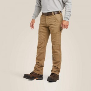 Ariat Fr M5 Stretch Duralight Canvas Stackable Straight Leg Pant Khaki Polska | SHIJNW-134