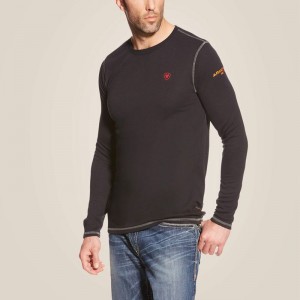 Ariat Fr Polartec Baselayer Czarne Polska | JQLZOW-895