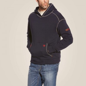 Ariat Fr Polartec Hoodie Granatowe Polska | NHQUZT-493