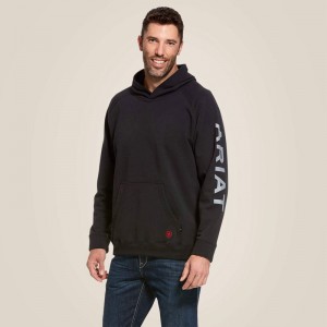 Ariat Fr Primo Fleece Logo Hoodie Czarne Polska | SHNJYC-302