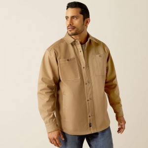 Ariat Fr Ripstop Softshell Shirt Jacket Khaki Polska | YJADKH-962