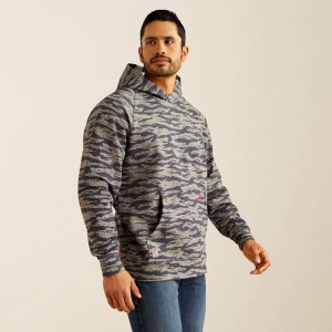 Ariat Fr Smoke Hoodie Szare Camo Polska | AQEVNX-731