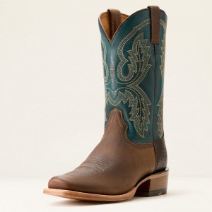 Ariat Futurity Cashout Cowboy Boot Wicker/Pursuit Of Teal Polska | VUOFHI-943