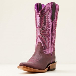 Ariat Futurity Flash Western Boot Crimson Grape/Magenta Shine Polska | FNXDZT-598