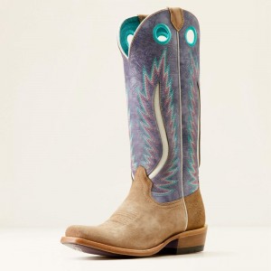 Ariat Futurity Fort Worth Western Boot Truly Taupe/Lavender Fields Polska | CZXHAY-712