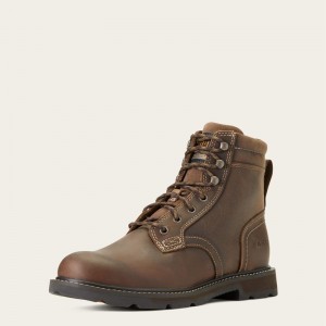 Ariat Groundbreaker 6" Work Boot Brązowe Polska | TWXEUS-328