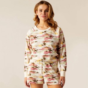 Ariat Hawaiian Sweatshirt Hawaiian Print Polska | IPUTWS-462