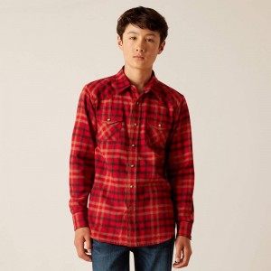 Ariat Heber Retro Fit Shirt Cranberry Crimson Polska | OXCBEK-798