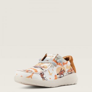 Ariat Hilo Western Aloha Surfing Longhorn Print Polska | MDECAB-504