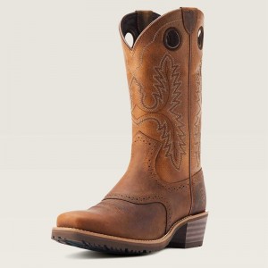 Ariat Hybrid Roughstock Square Toe Cowboy Boot Sorrel Crunch Polska | WGYSAC-612