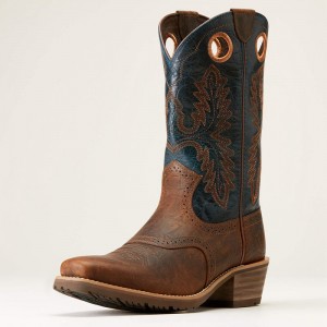 Ariat Hybrid Roughstock Square Toe Cowboy Boot Brązowe Polska | RHPDWC-847