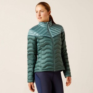 Ariat Ideal Down Jacket Iridescent Arctic/Silver Pine Polska | NAIDHL-897