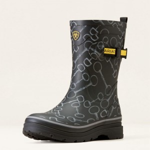 Ariat Kelmarsh Mid Rubber Boot Czarne Polska | PYHIJC-423