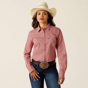 Ariat Kirby Stretch Shirt Różowe Polska | DXRVIK-627