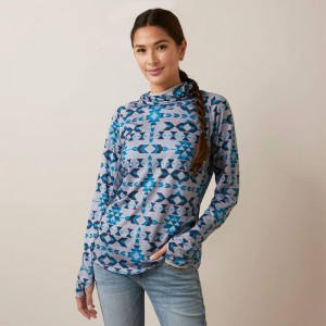 Ariat Laguna Hoodie Riverton Print Polska | BTDAVZ-837