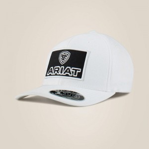 Ariat Large Logo Patch Cap Białe Polska | ETZUOH-159