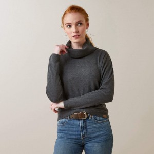 Ariat Lexi Sweater Charcoal Polska | HOXDSY-497